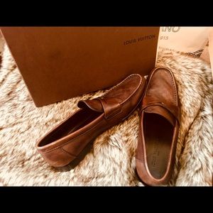 Louie Vuitton Brown Loafers